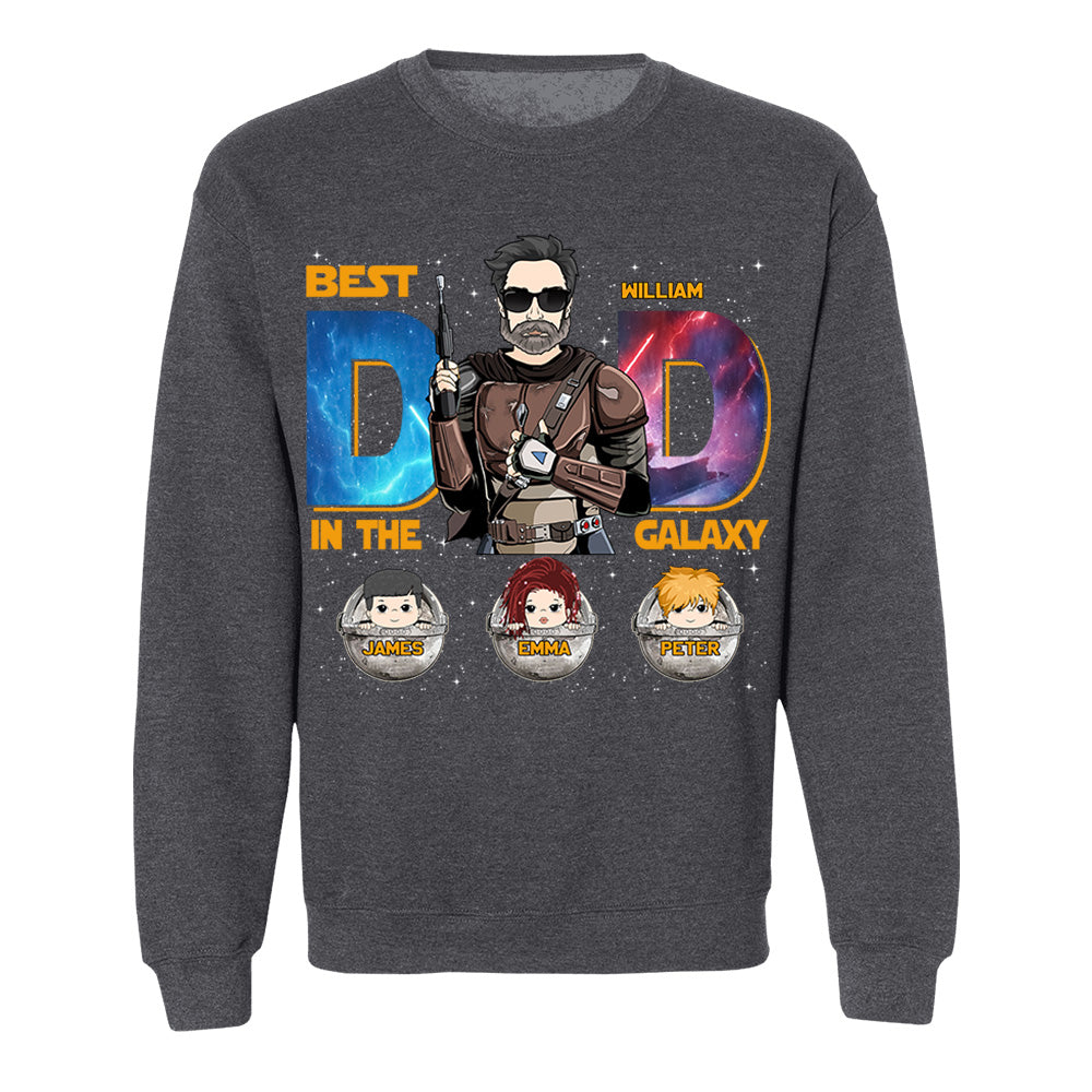 Best Dad In The Galaxy - Personalized Shirt Gift For Dad DO98