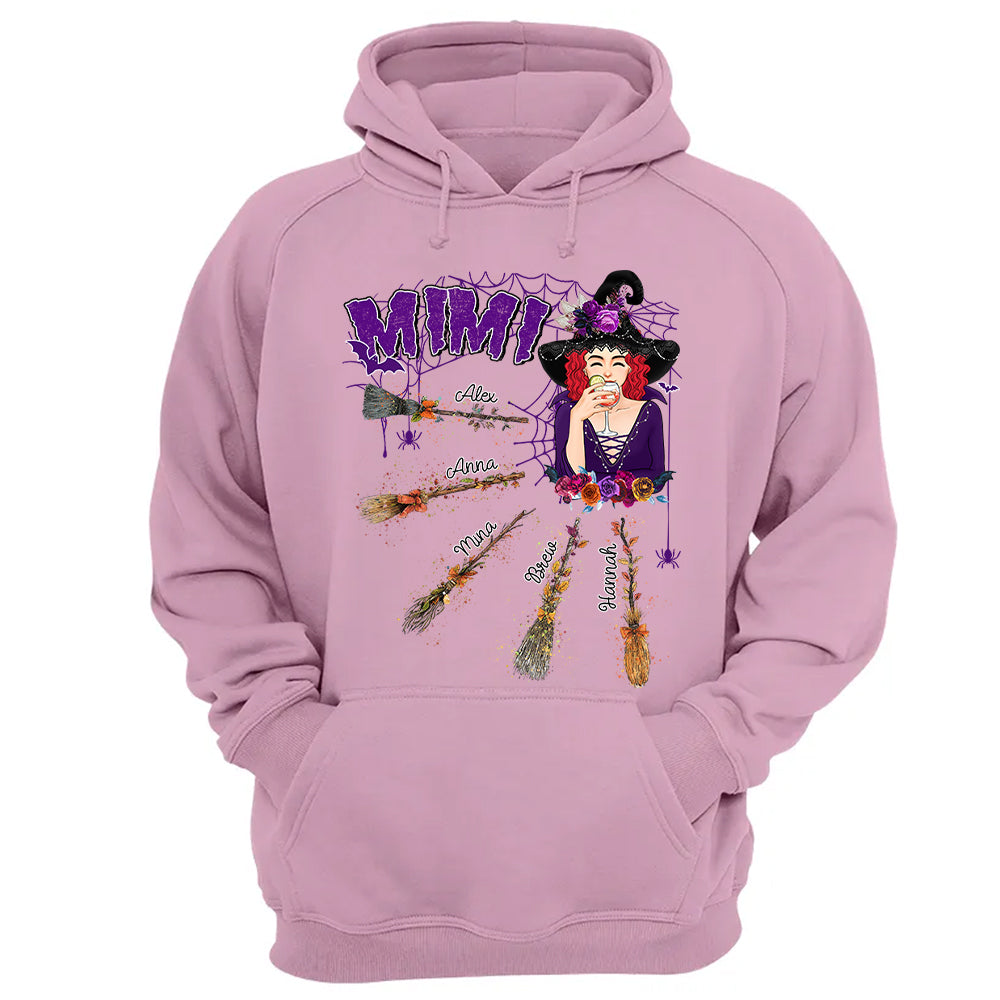 Personalized Halloween Shirt For Grandma - Custom Awesome Witch Grandma Kids NA04 Nh00