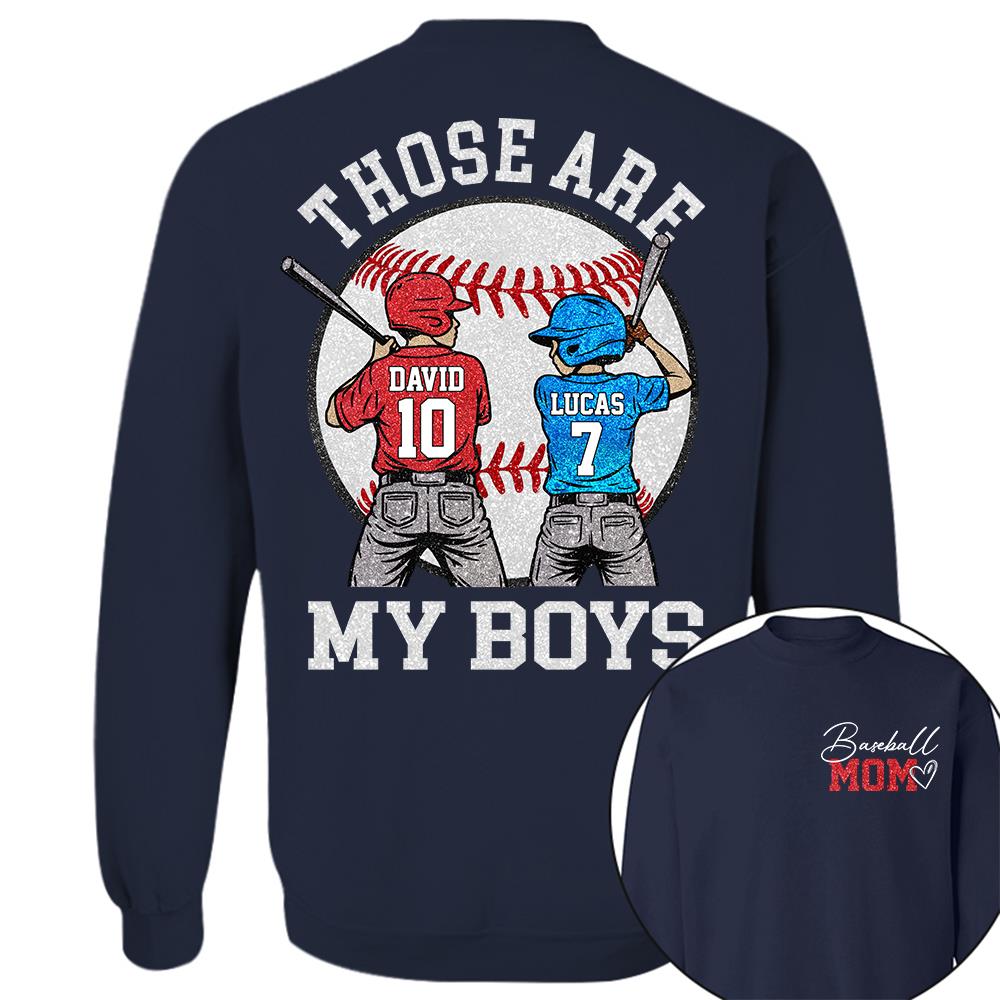 Personalized Baseball Mom Softball Ballpark Mom Shirt Those Are My Kids Shirt Gift For Sport Family T1807 Hv01
