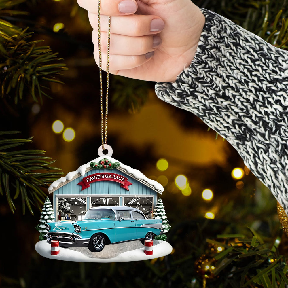 Personalized Christmas Car Garage Ornament - Custom Photo Car Ornament A2110 Li29 