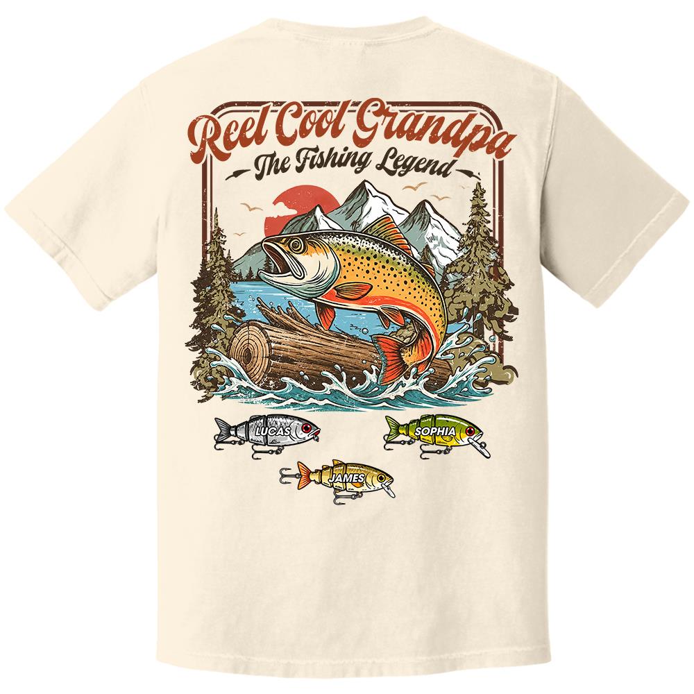 Personalized Reel Cool Grandpa T-Shirt – Funny Fishing Grandpa Shirt Hv01