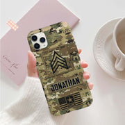 Veteran Custom Phone Case Rank and Name Personalized Gift For Veteran Soldier H2511