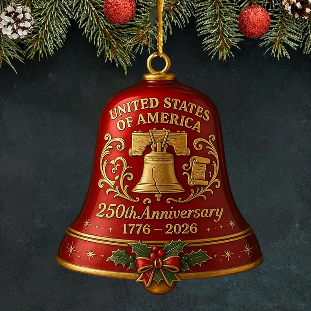 U.S. 250th Anniversary Edition - Vintage Liberty Bell Acrylic Ornament Nh00