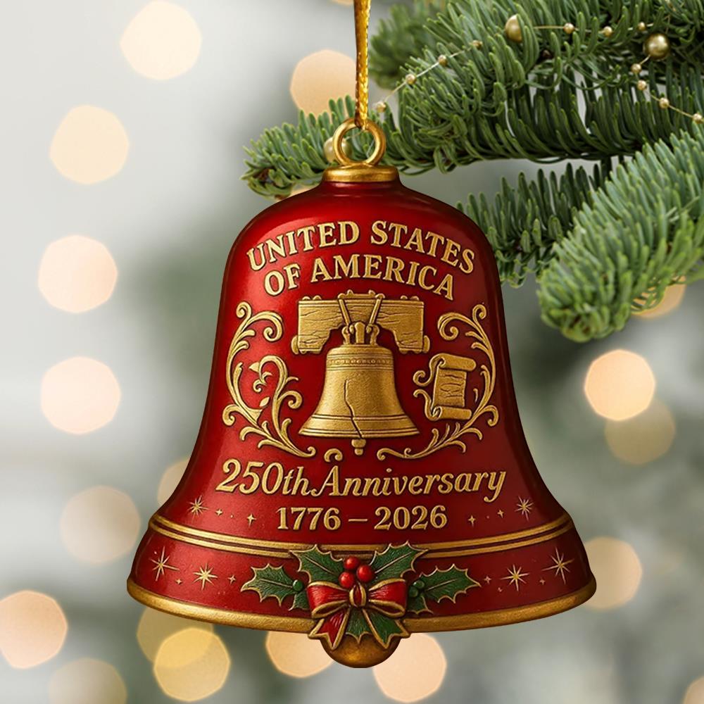 U.S. 250th Anniversary Edition - Vintage Liberty Bell Acrylic Ornament Nh00