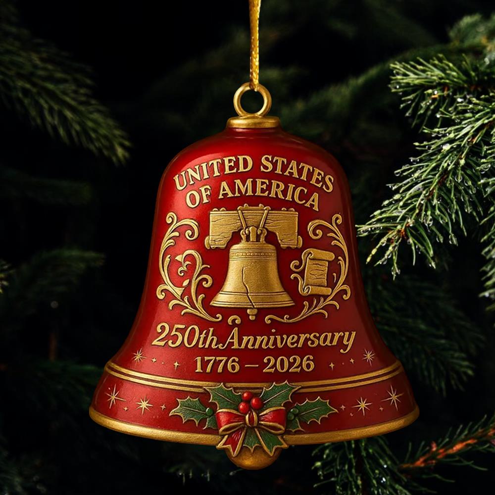U.S. 250th Anniversary Edition - Vintage Liberty Bell Acrylic Ornament Nh00