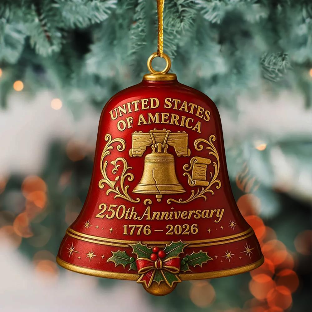U.S. 250th Anniversary Edition - Vintage Liberty Bell Acrylic Ornament Nh00
