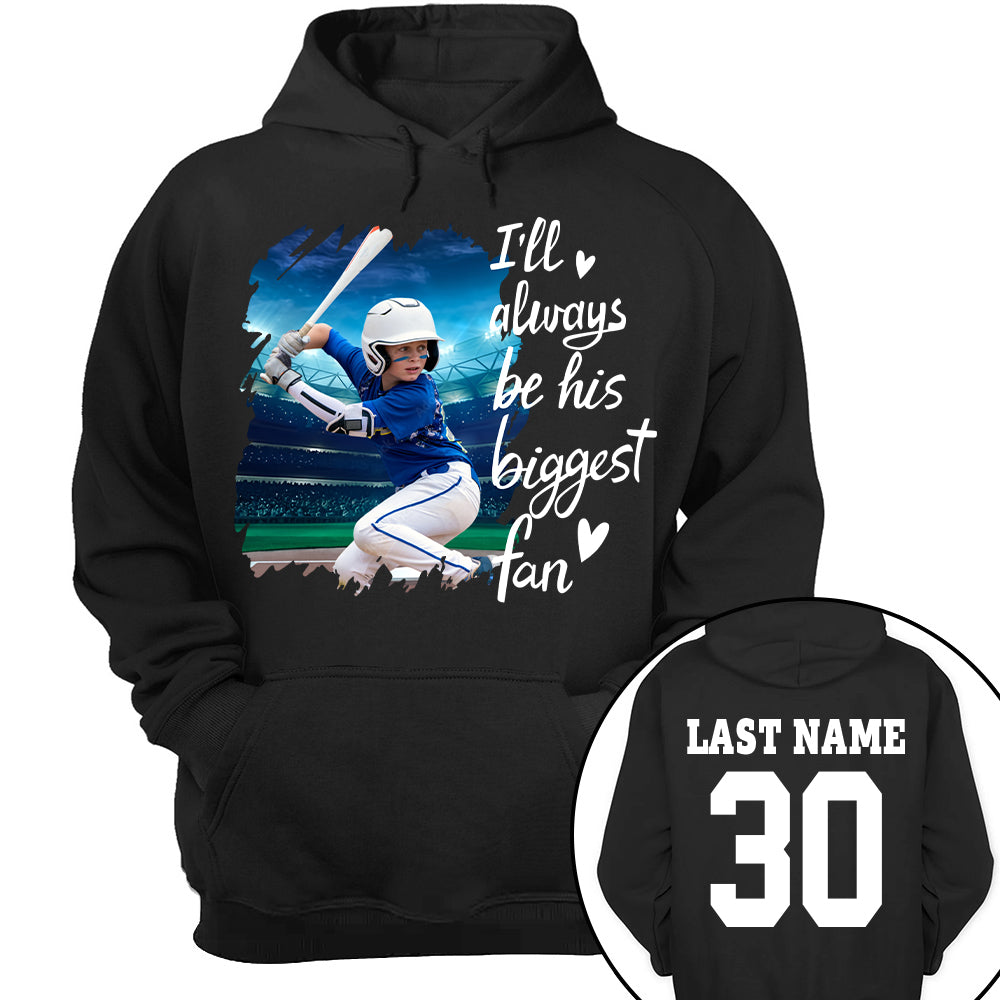 Custom Photo I'll Always Be His Biggest Fan For Sports Lovers - Personalized Gift For Sport Player Hv01