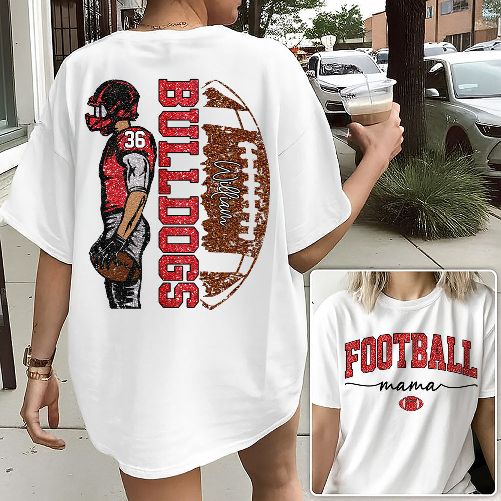 American Football Mom Team Shirt - Personalized Football Mom Shirts Na02 Li29