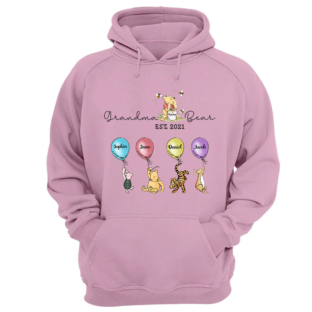 Grandma Bear And Grandkids - Personalized Shirt For Grandma Pt99