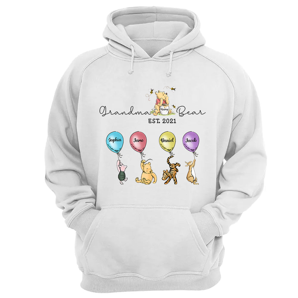 Grandma Bear And Grandkids - Personalized Shirt For Grandma Pt99