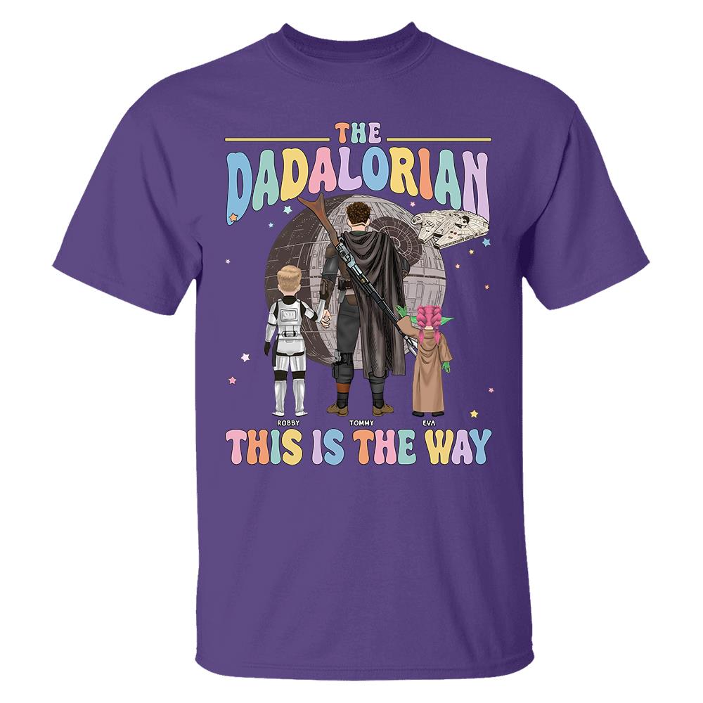 The Dadalorian This Is The Way - Personalized Shirt For Dad Custom Nickname With Kids Gift Na02 Hv01
