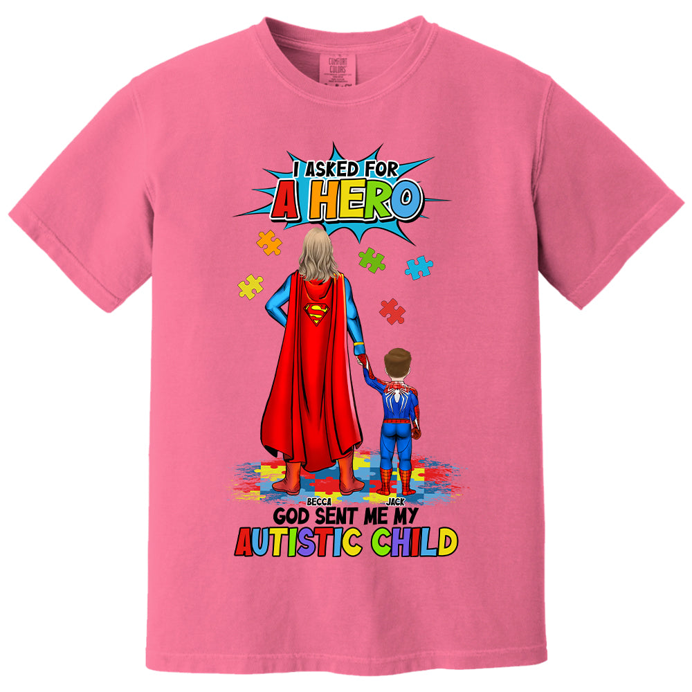 Personalized Gifts For Superhero Autism Mom Shirt Tu20