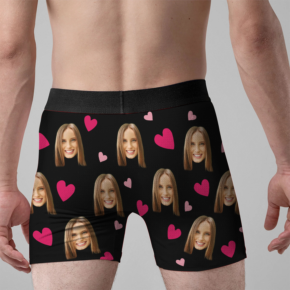 I Love You Always - Personalized Photo Men's Boxer Briefs