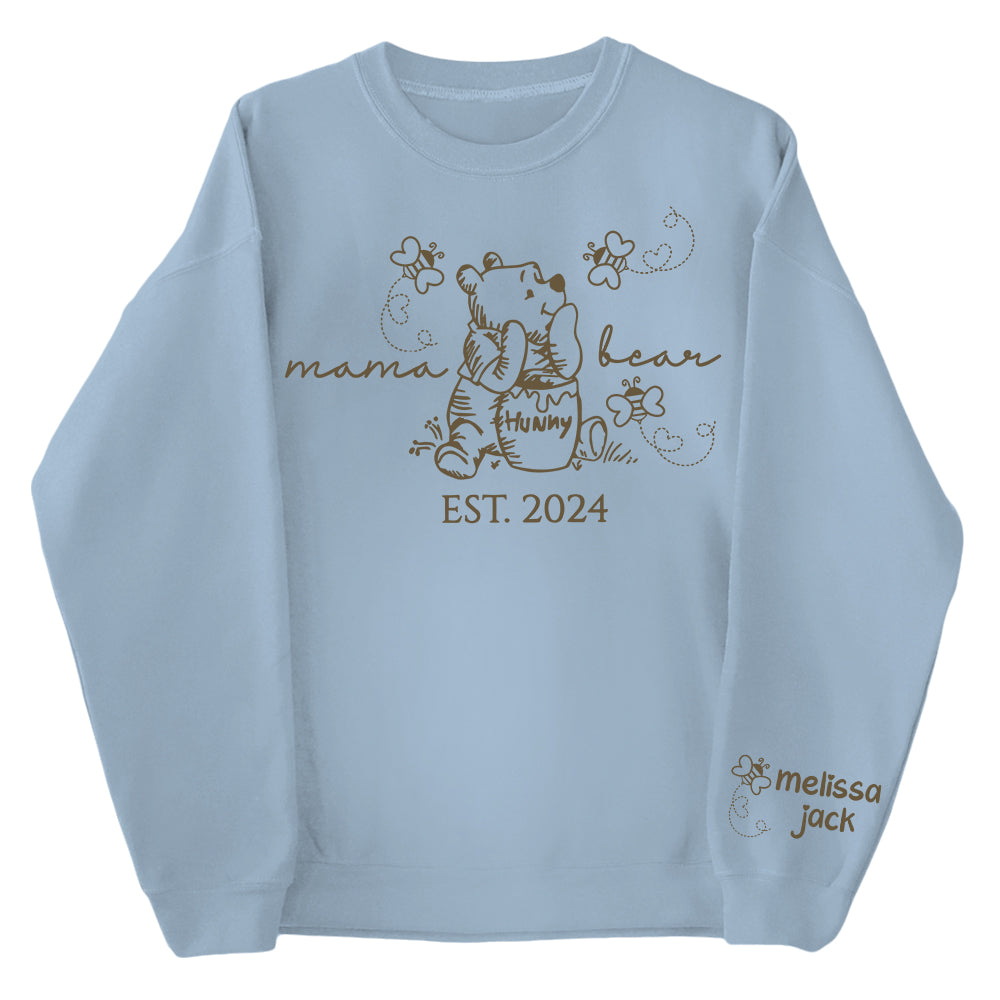 Custom Mama Bear Est And Grandkids Shirts Pt99