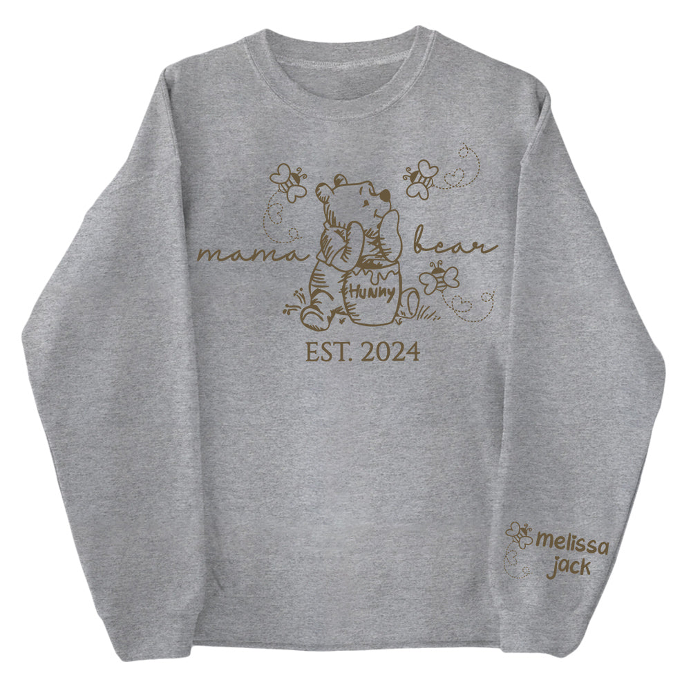 Custom Mama Bear Est And Grandkids Shirts Pt99