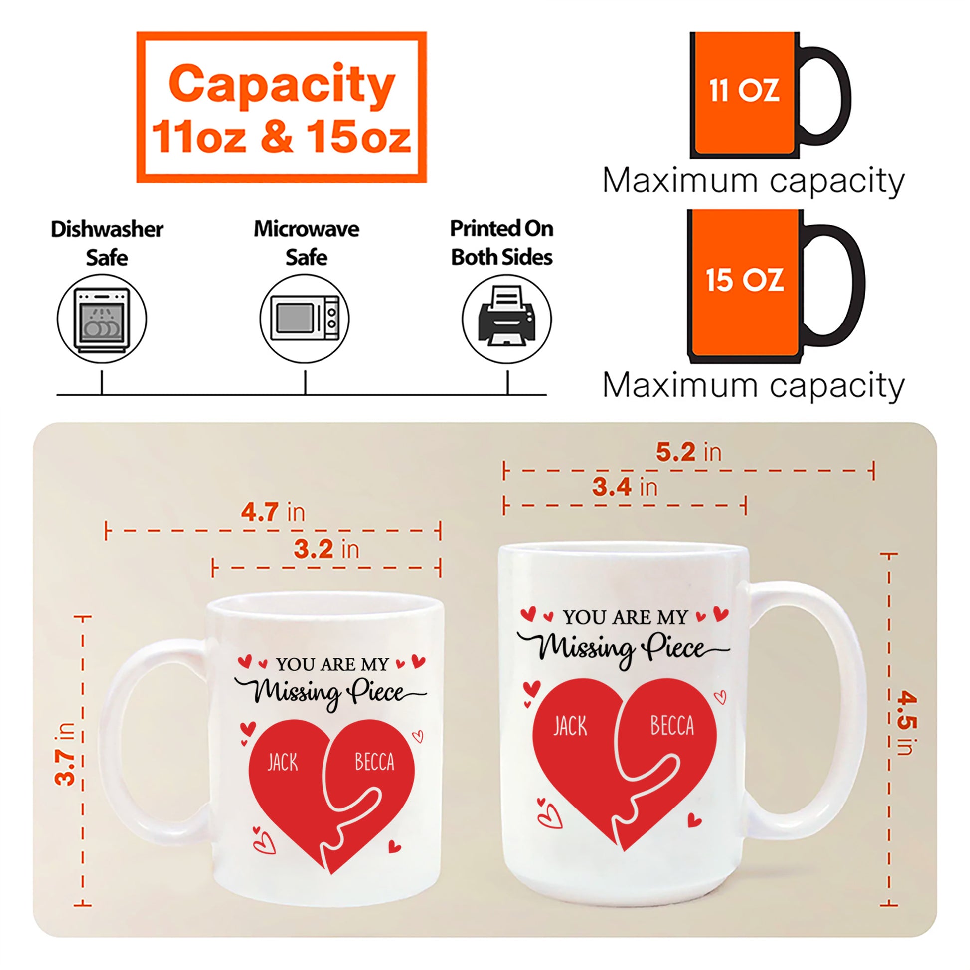 You Are My Missing Piece - Personalized Couple Mug Tu20