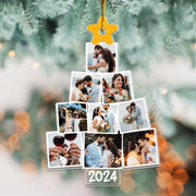 Photo Wedding Christmas Tree Personalized Acrylic Ornament For Couple