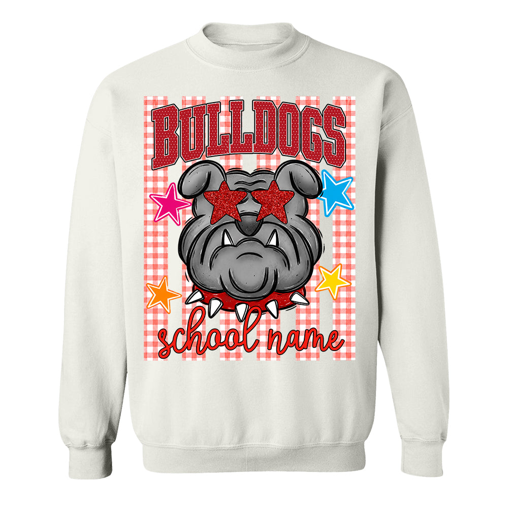 Personalized School School Spirit Mascot Striped Pattern T-Shirt For Teacher, Preppy Back To School, Gifts For Teacher Student MI209 TH23