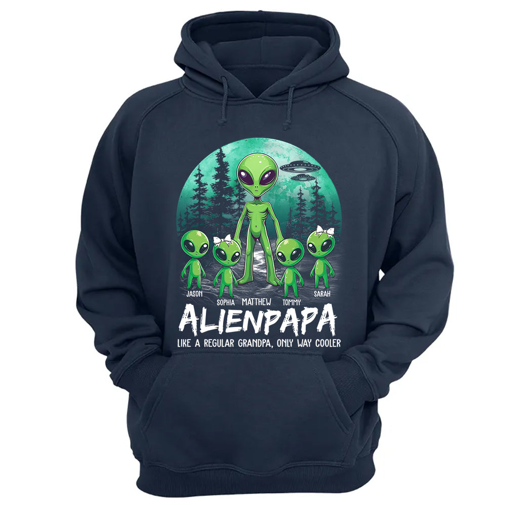 Personalized Alien Dad Like A Regular Dad Only Way Cooler Shirt Gift For Dad