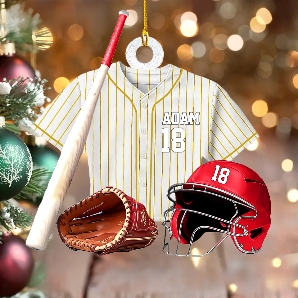 Personalized Baseball Uniform Ornament - Gifts For Baseball Lovers A2110 Pt99