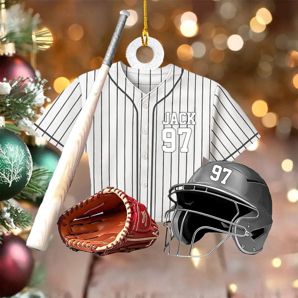 Personalized Baseball Uniform Ornament - Gifts For Baseball Lovers A2110 Pt99