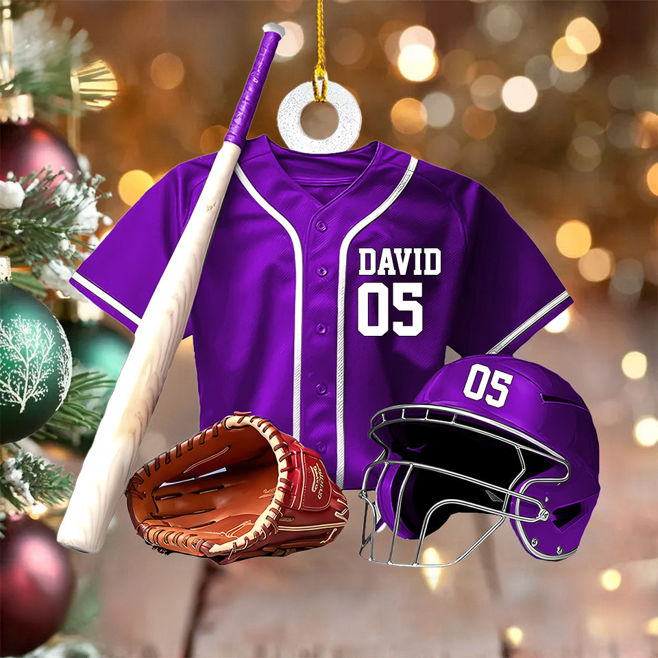 Personalized Baseball Uniform Ornament - Gifts For Baseball Lovers A2110 Pt99