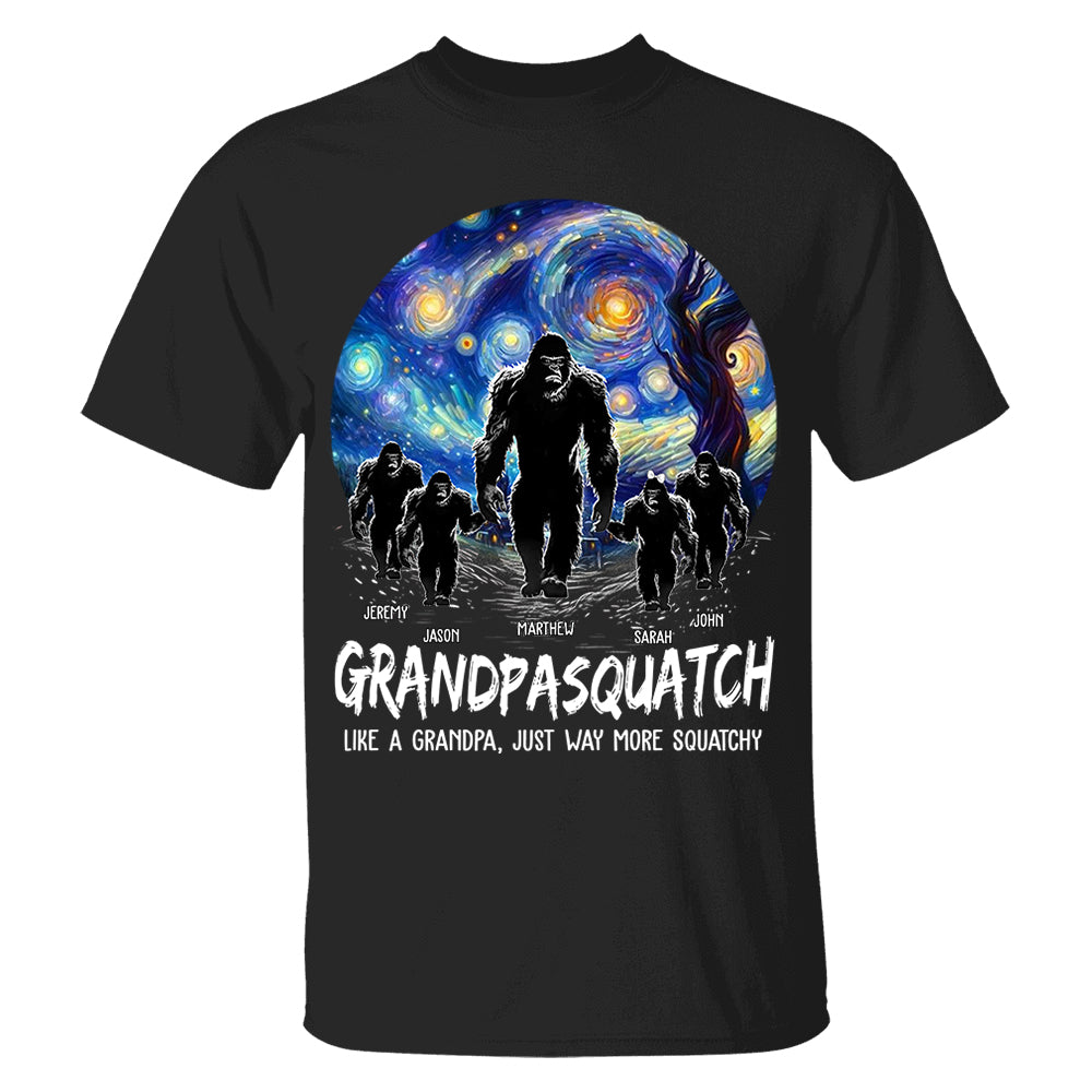 Grandpasquatch Personalized Shirt - Father's Day Gift For Family Members