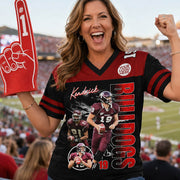 Custom Photo Football Player Shirt - Personalized Team Name School Name Football Jersey Shirt