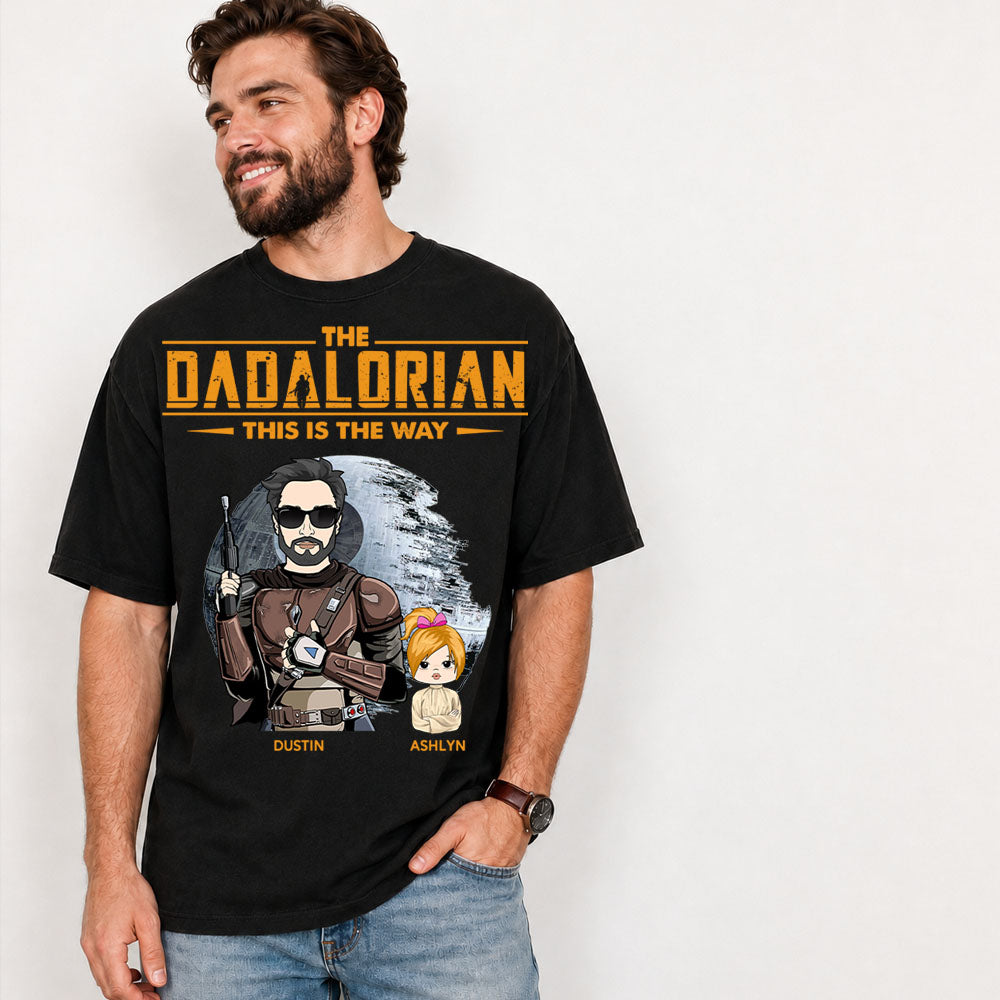 The Dadalorian This Is The Way Custom Shirt for Dad - Personalized Father's Day Gift