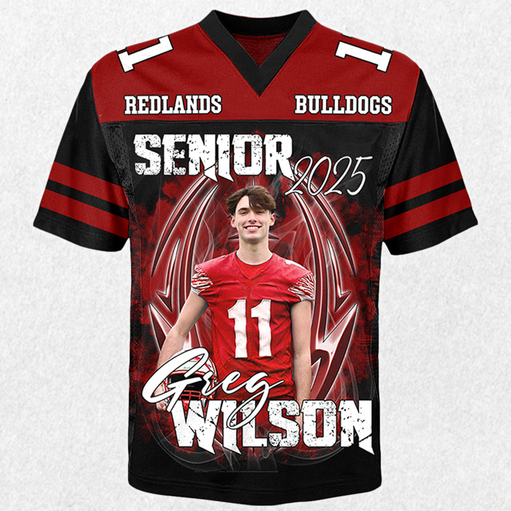 Custom Photo Football Jersey Shirt For Football Family Game Day Shirt