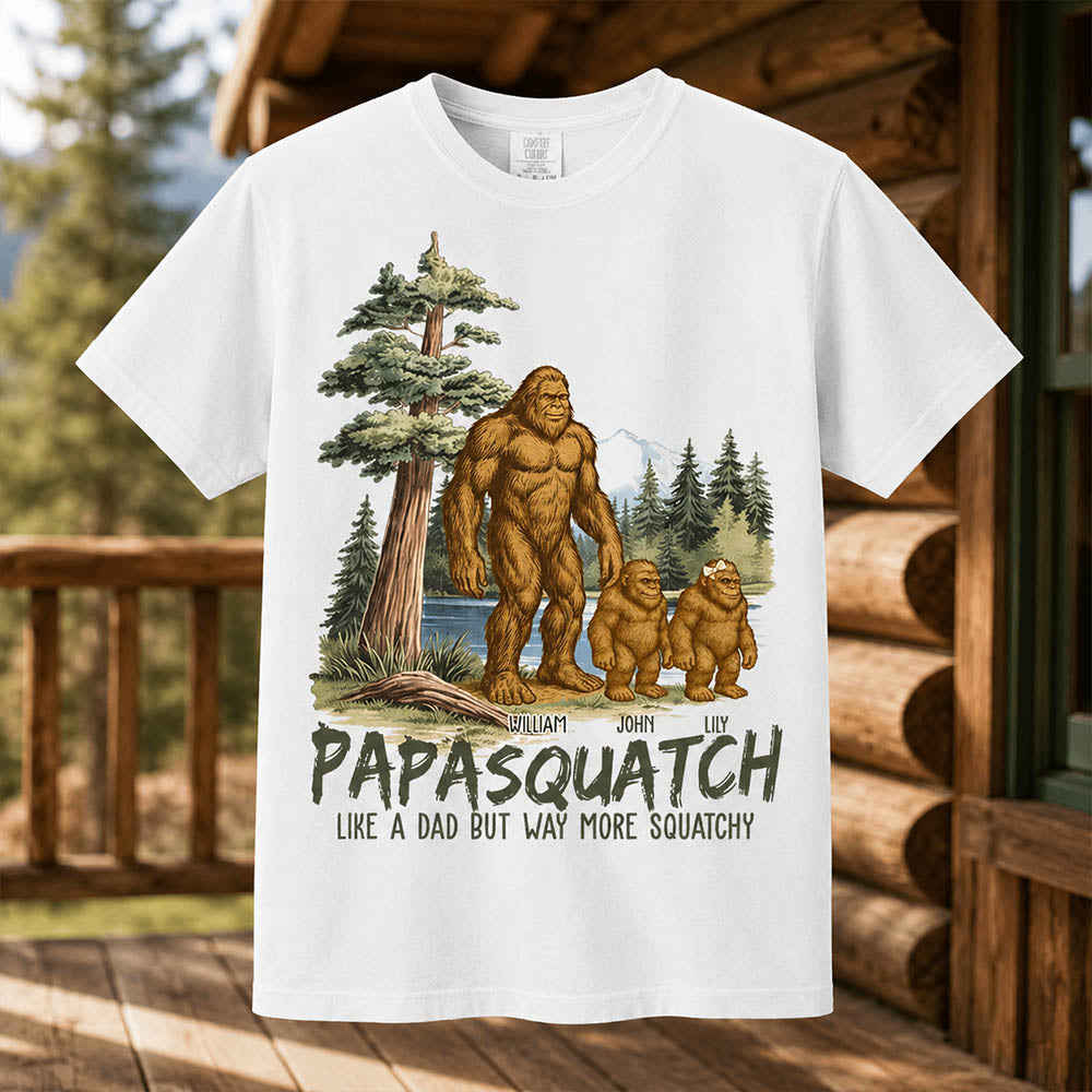 Custom Papasquatch, Like A Grandpa, Just Way More Squatchy Vintage Shirt