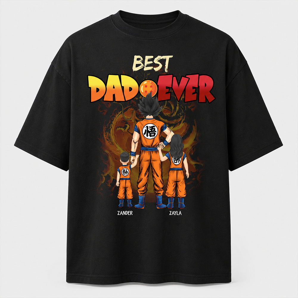 Personalized Best Dad Ever Shirt - Dragon Dad Custom Shirt Gift For Dad
