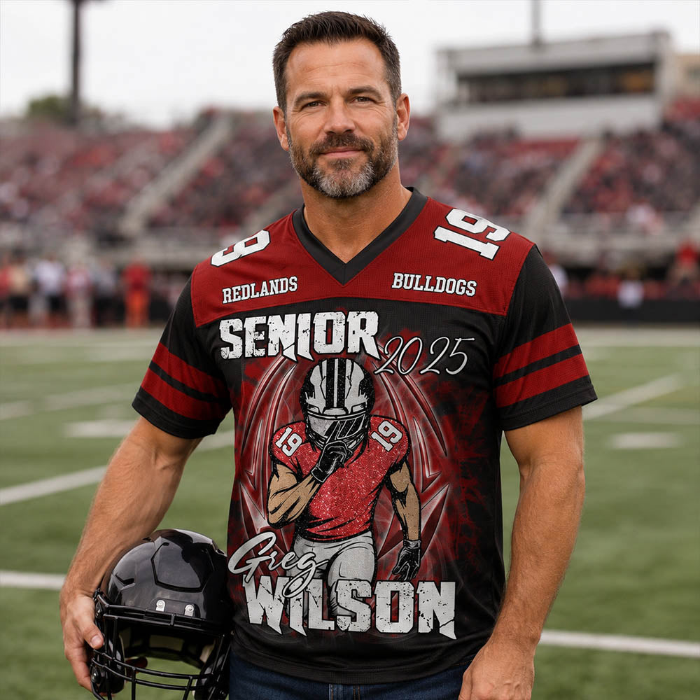 Custom Photo Football Jersey Shirt For Football Family GameDay Shirt