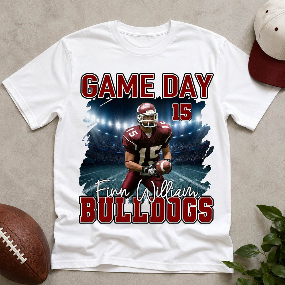Custom Photo Football Game Day Personalized Shirt Custom Team Name