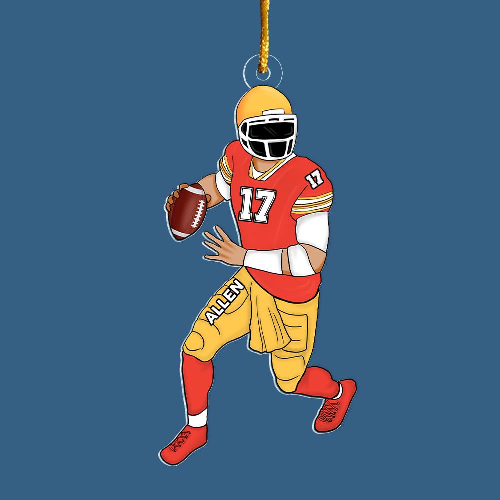 Luxury Ornament American Football Personalized Ornament Gift For Football Player Football Lovers