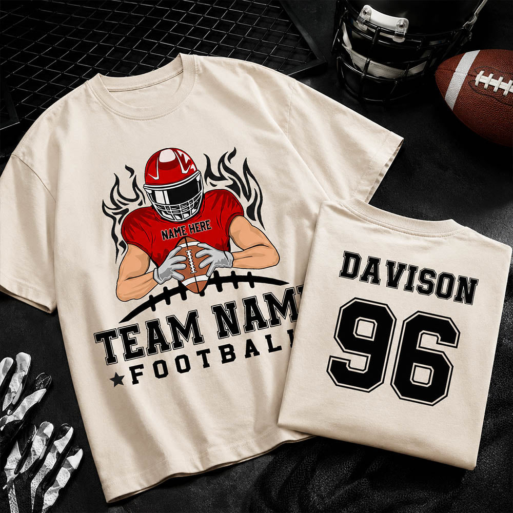 Personalized American Football Team Shirt - Football GameDay Custom Shirt
