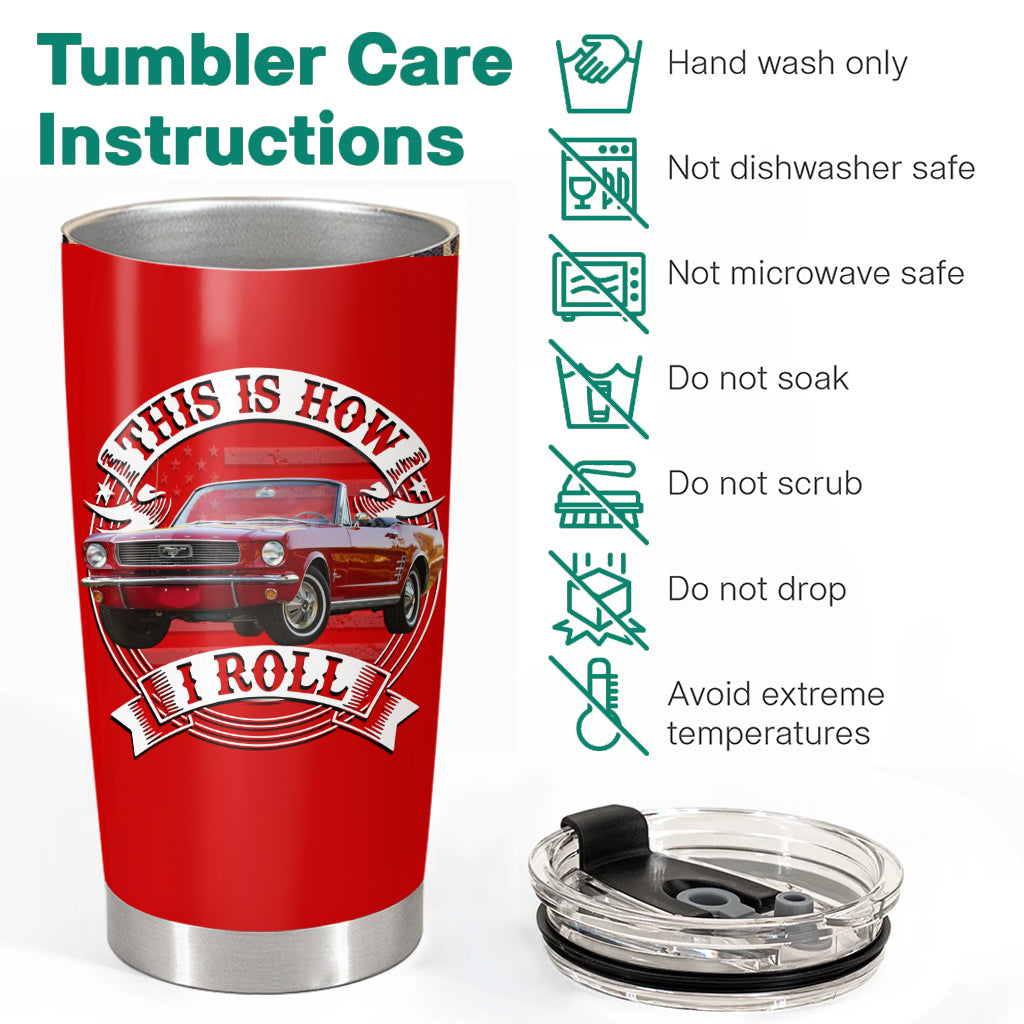 Custom Photo Car Tumbler - Gift for Father's Day, Car Lovers A2110