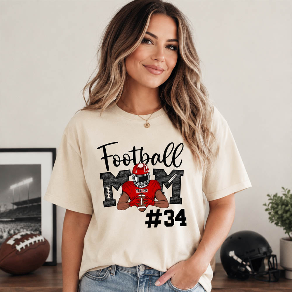American Football Mom Team Shirt - Personalized Football Mom Shirts