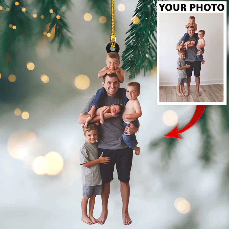 Custom Photo Ornament Christmas Mom and Daughter Gift for Family