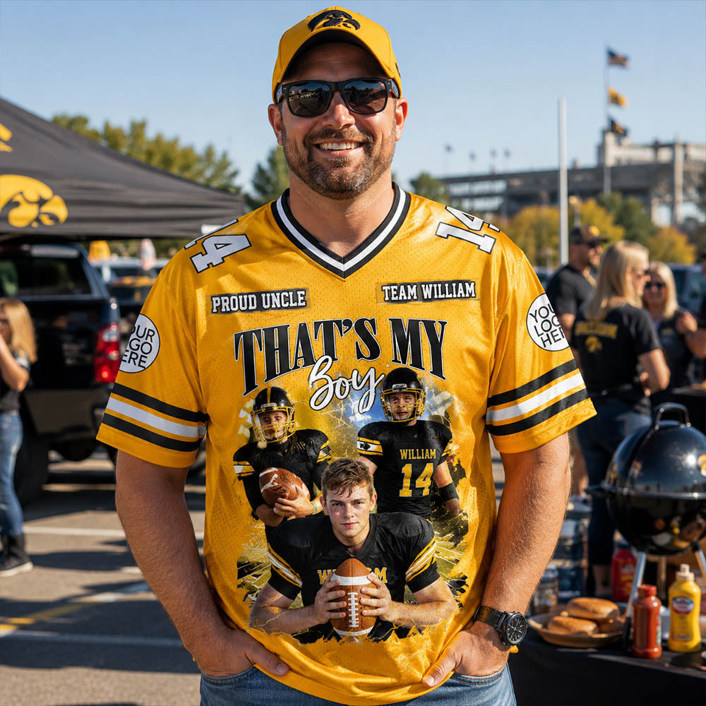 That's My Boy Personalized Jersey Football Game Day Custom Team Name Family Member Photos For Player K1702