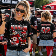 Custom Football All Over Print Shirt Bootleg Player Shirt, Team Name Gift For Football Lovers Game Day Shirt H2511