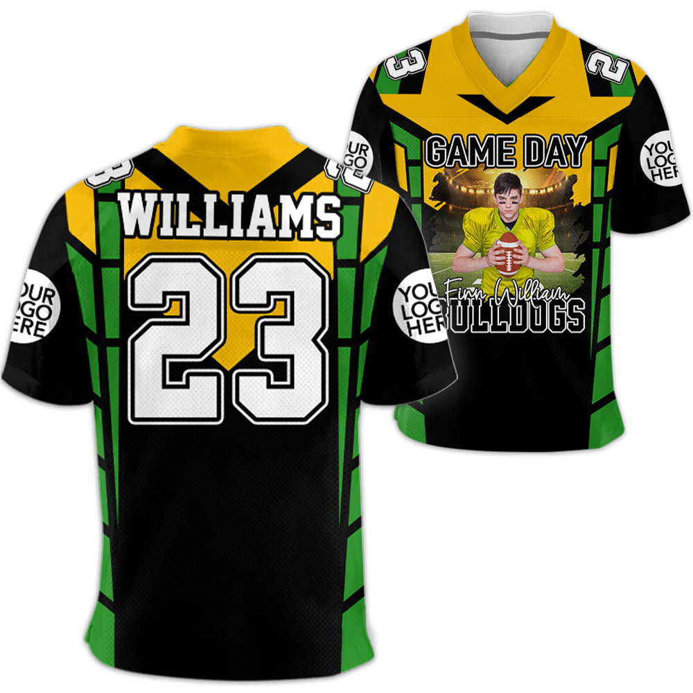 Custom Photo Football Game Day Football Jersey Gift For Football Lovers Personalized Gift For Football Player