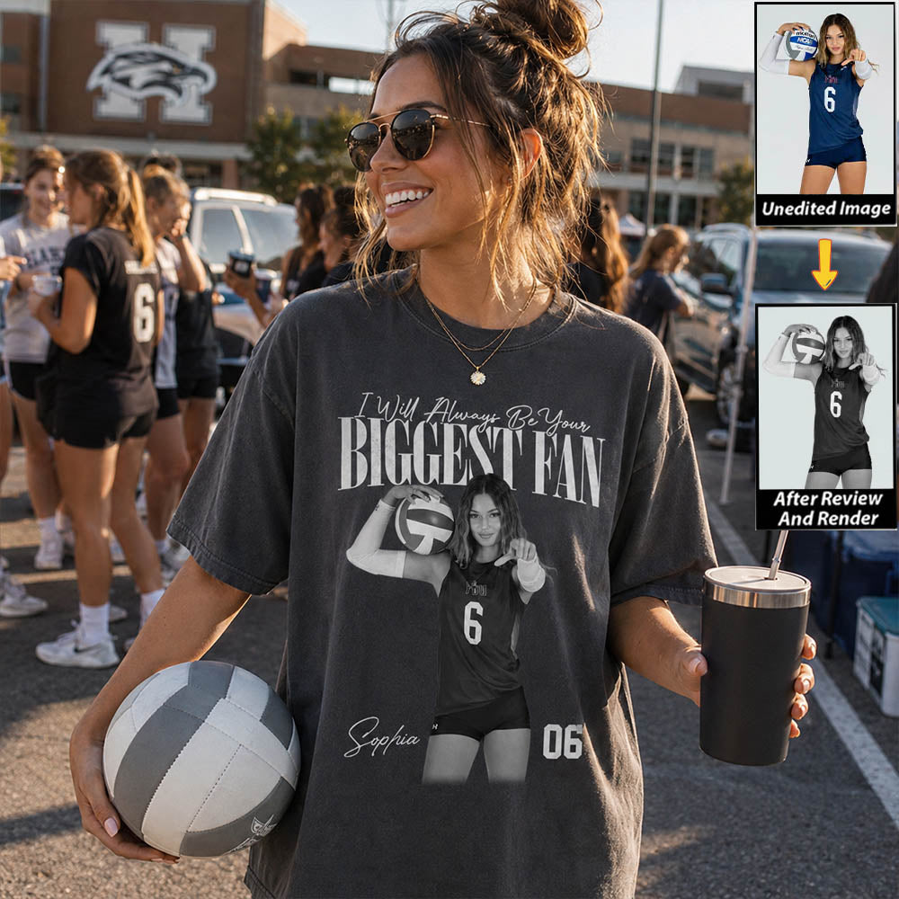 Personalized Vintage Tops For Volleyball Lovers - Custom Photos Retro Bootleg Shirt NA04