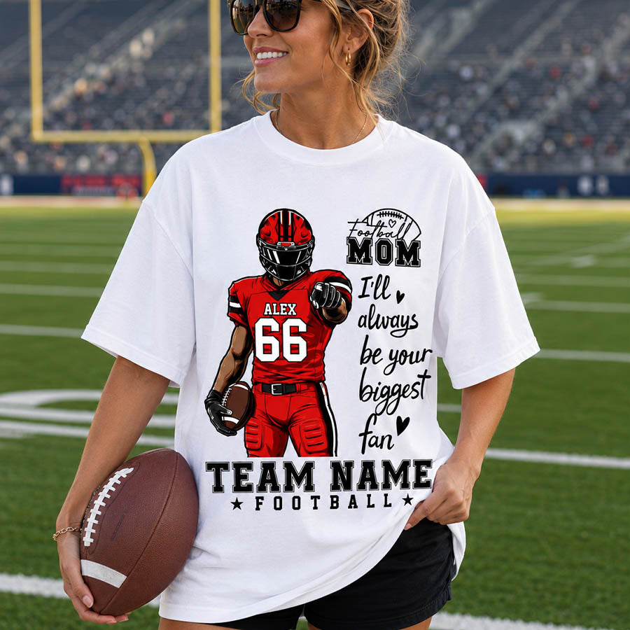 Personalized American Football Mom Shirt - Football GameDay Custom Shirt For Mom, Dad, Family