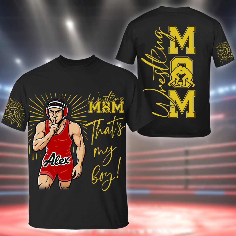 Personalized Wrestling Player Shirt For Sport Wrestling Mom
