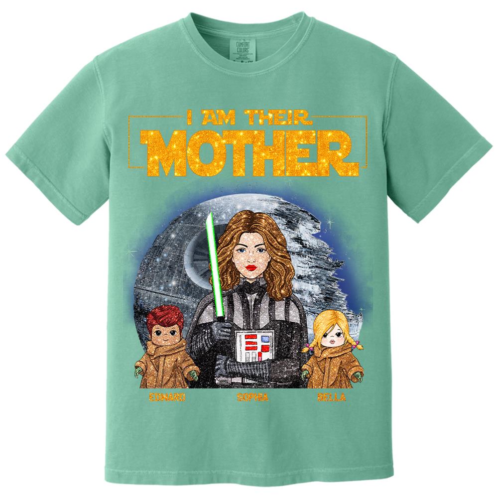 I Am Their Mother Custom Personalized Glitter Style Shirt For Mom - Mother's Day Gift Hv01