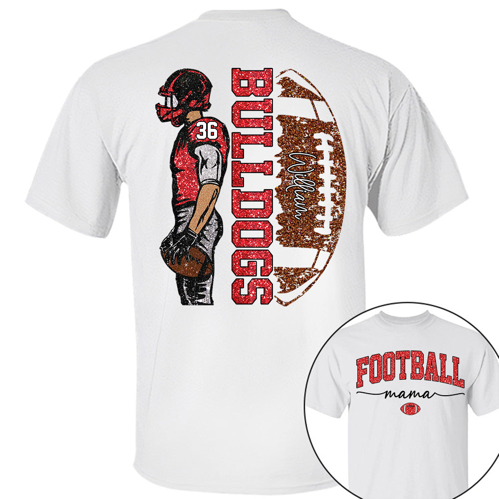 American Football Mom Team Shirt - Personalized Football Mom Shirts Na02 Li29