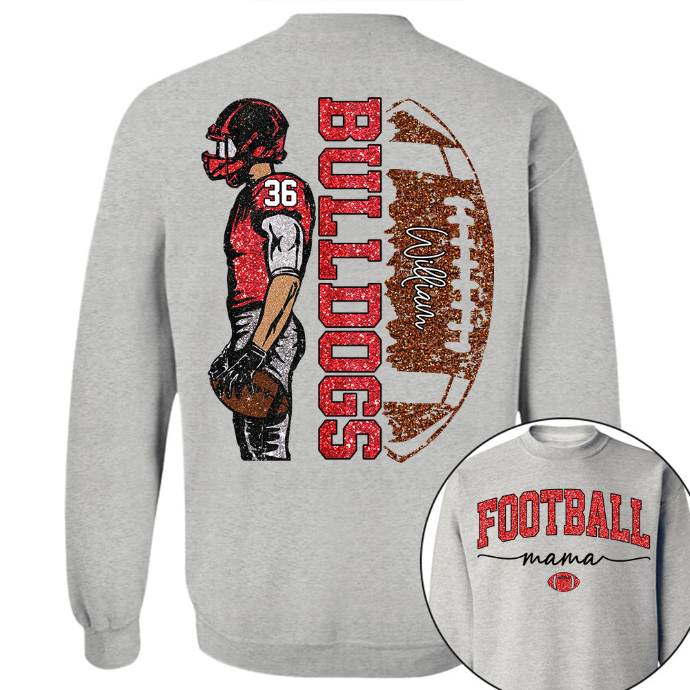 American Football Mom Team Shirt - Personalized Football Mom Shirts Na02 Li29