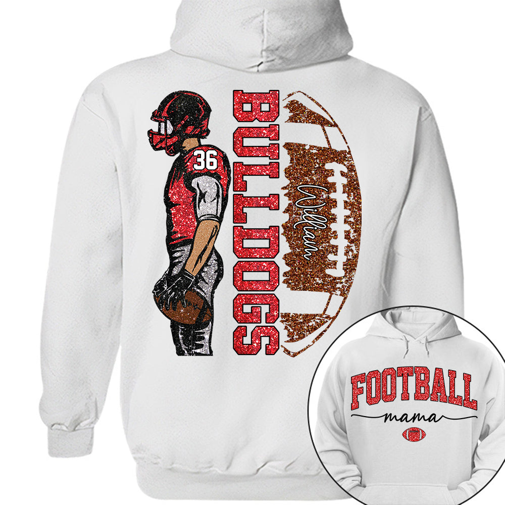 American Football Mom Team Shirt - Personalized Football Mom Shirts Na02 Li29
