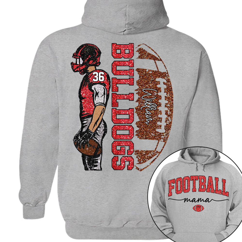 American Football Mom Team Shirt - Personalized Football Mom Shirts Na02 Li29